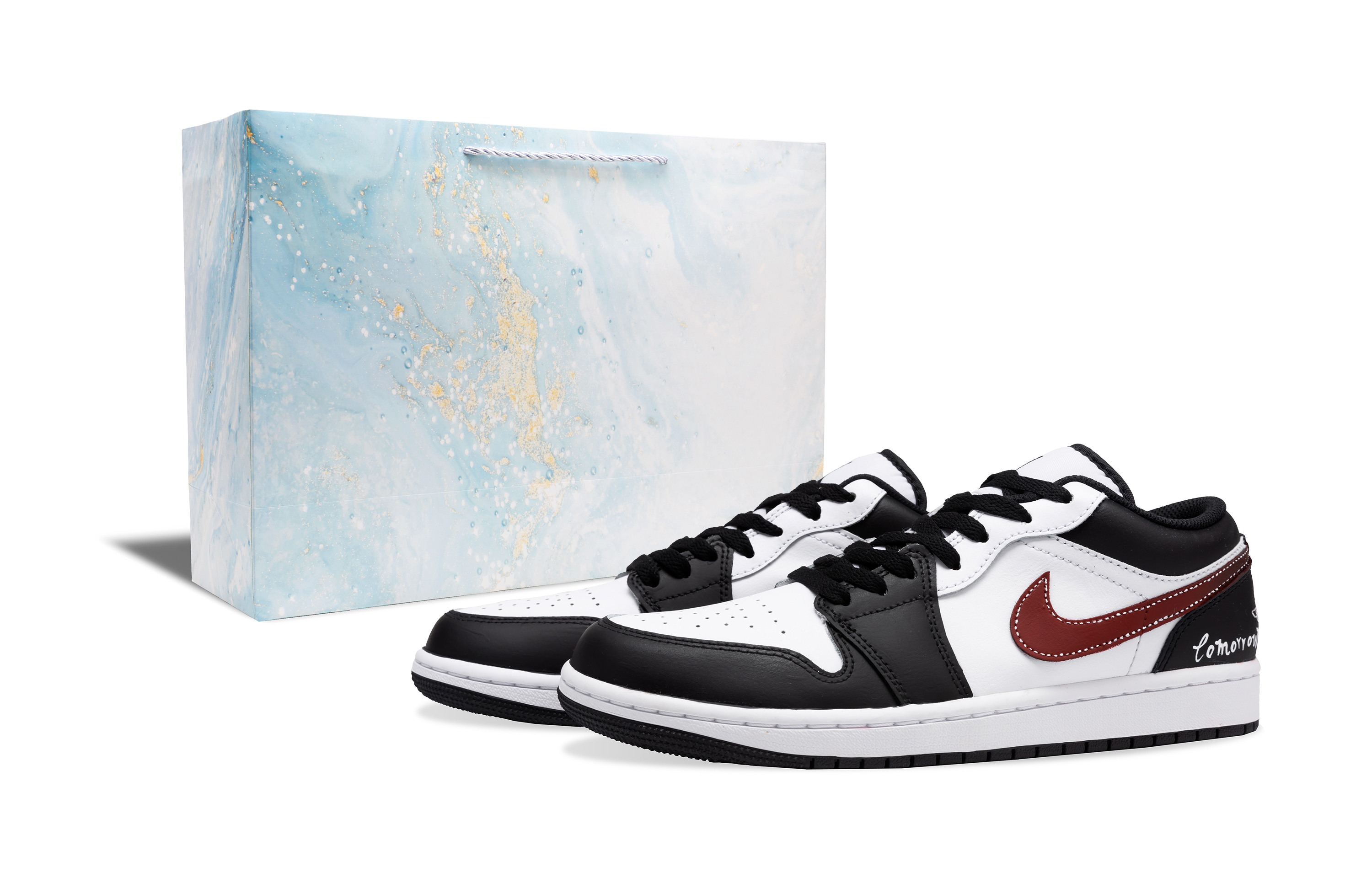 

Jordan Износостойкие низкие винтажные баскетбольные кроссовки Air 1, мужские, черные