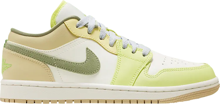 Кроссовки Wmns Air Jordan 1 Low 'Sail Pale Citron', белый
