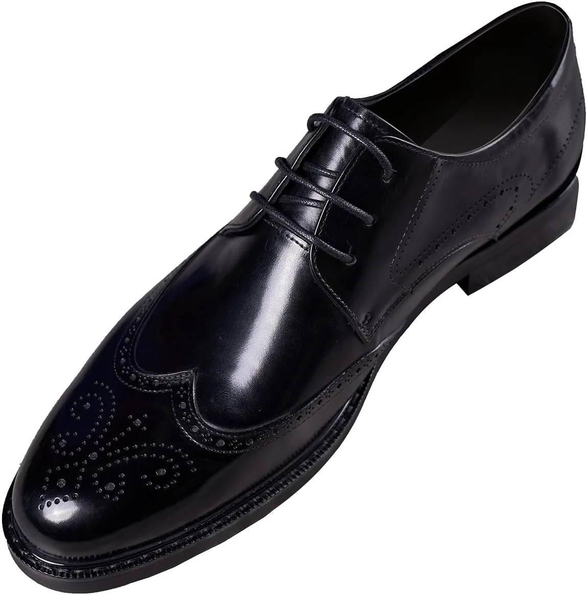 

Мужские классические кожаные туфли Santimon Oxfords Derby для торжеств, модные повседневные свадебные и деловые туфли под смокинг, черный