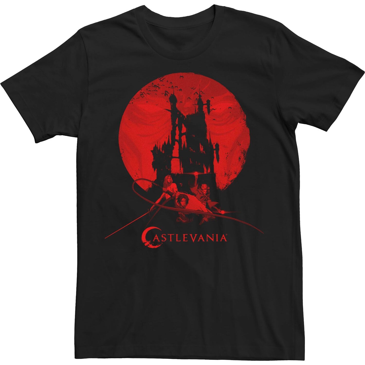 

Мужская футболка Castlevania Moon Eyes с аниме-плакатом, групповая фотография Licensed Character
