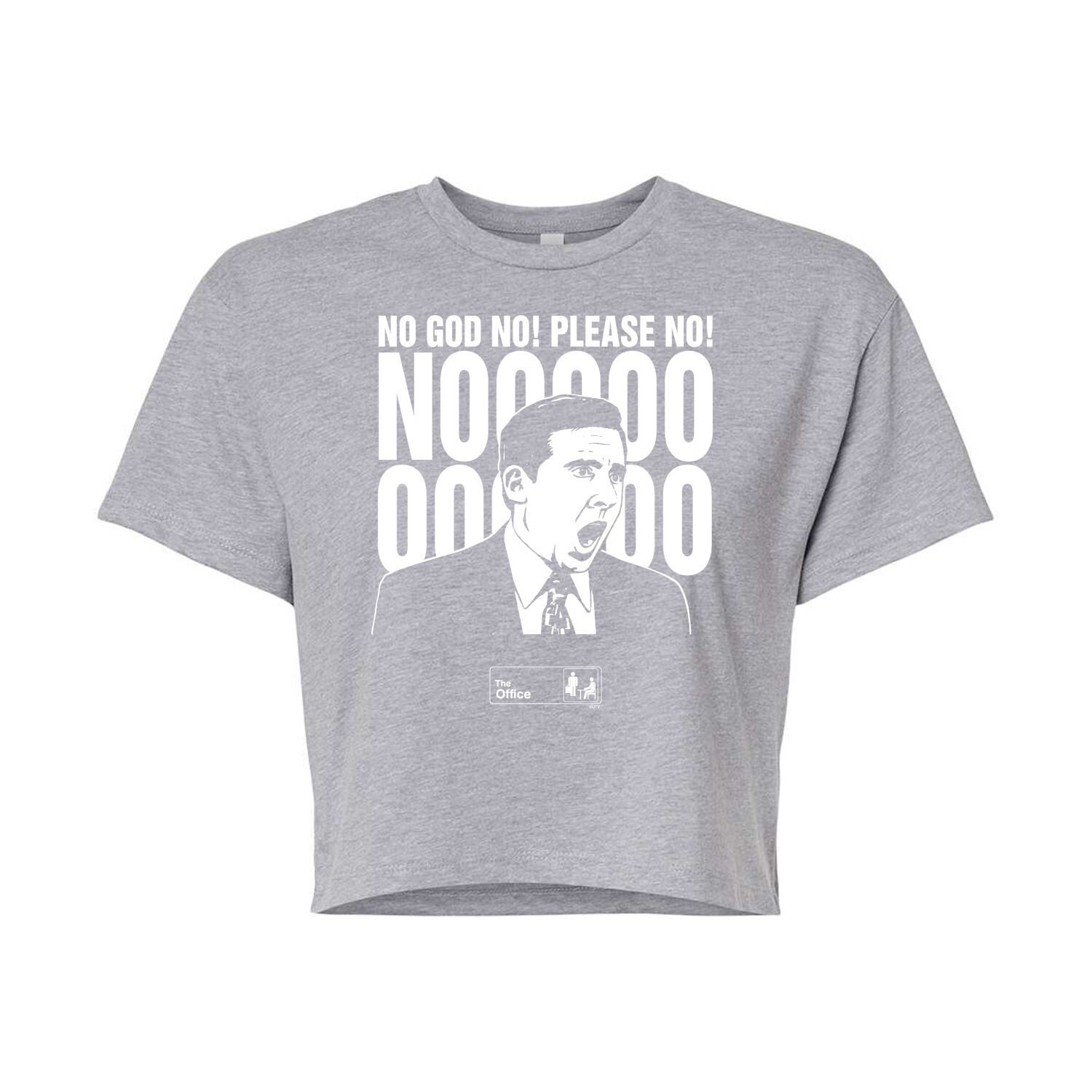 

Укороченная футболка The Office No God для юниоров Licensed Character, серый