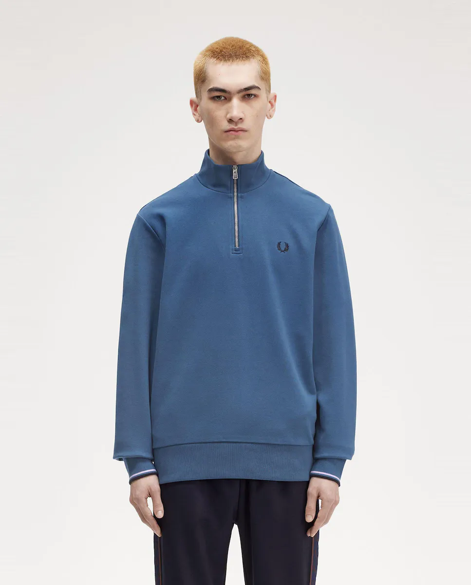 

Мужская толстовка с застежкой-молнией и кантом Fred Perry, синий