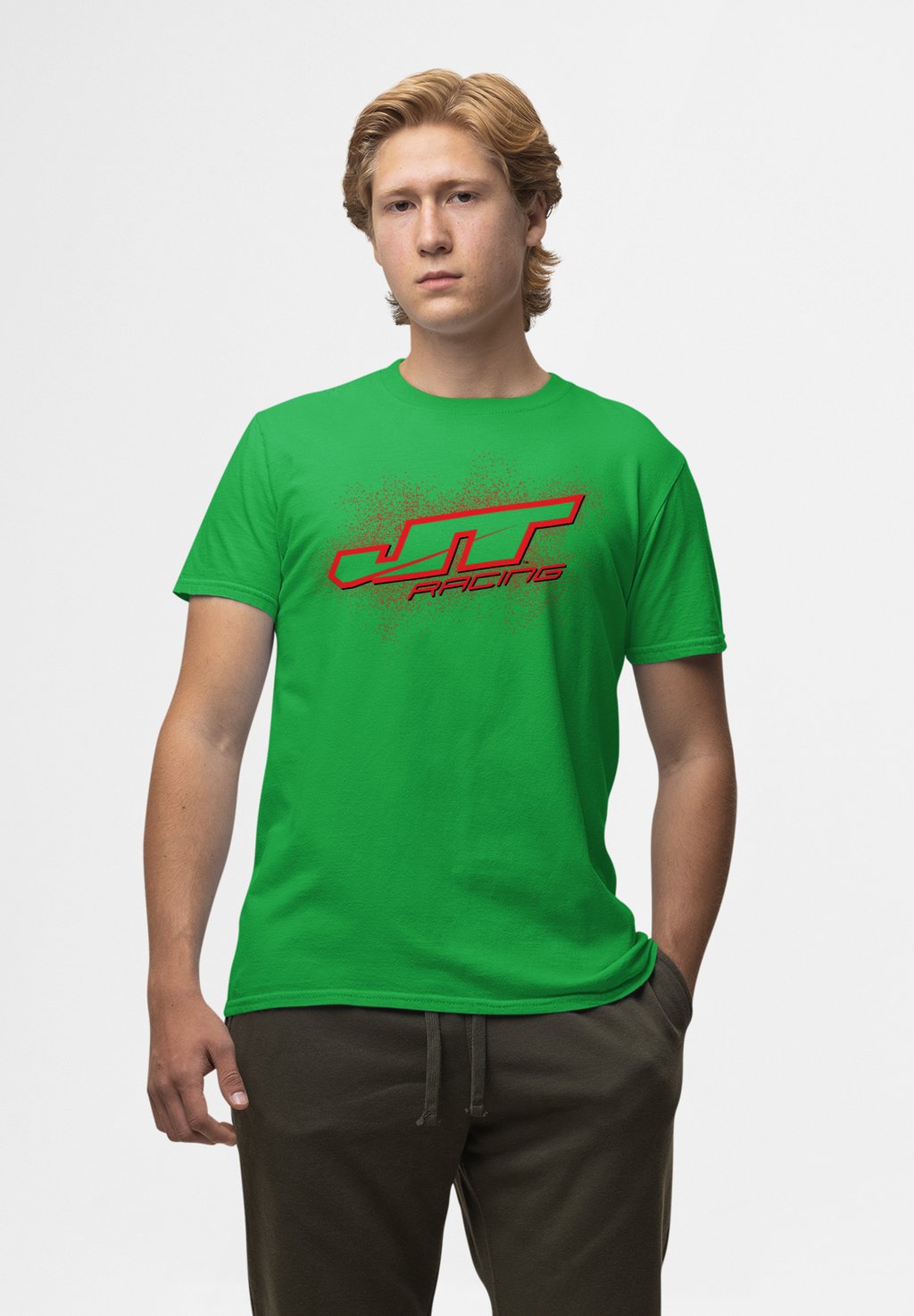 

Футболка с принтом JT RACING SPLATTER LOGO Henry Tiger, зеленый