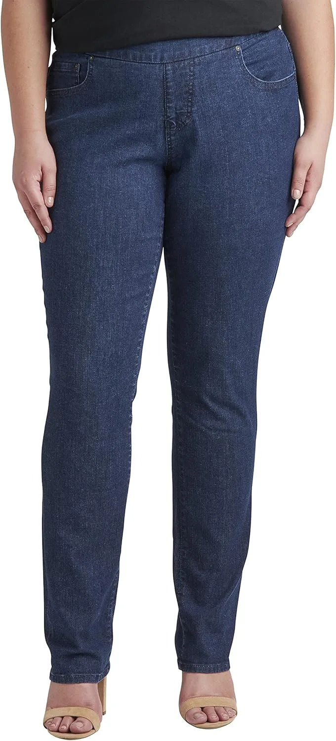 

JAG Jeans Women's Peri Mid Rise Straight Leg Pull-on