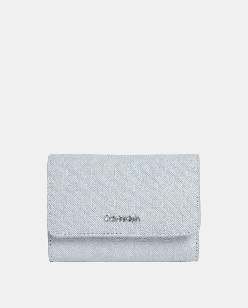 

Женский кошелек тройного сложения Calvin Klein, серый
