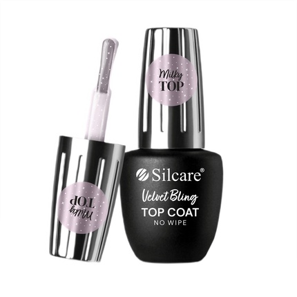 

Верхнее покрытие Velvet Bling No Wipe Hybrid Nail Polish Top Coat 9 мл Silcare