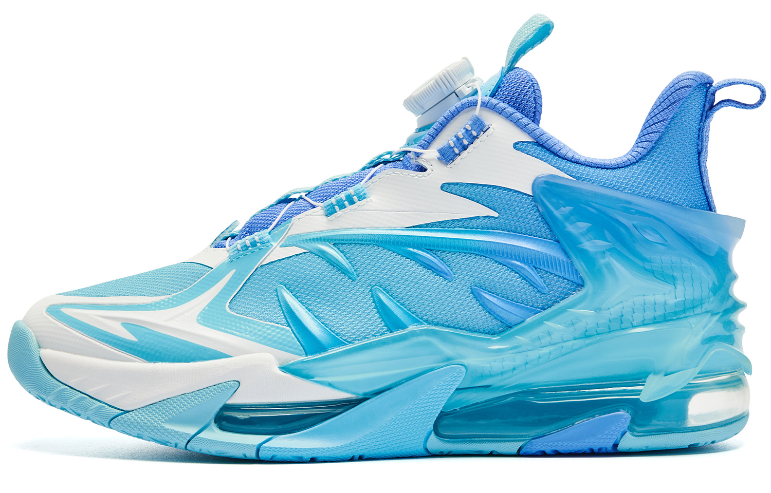 

QIAODAN Green Dragon 4.0 амортизирующие, износостойкие высокие детские баскетбольные кроссовки Cirrus Blue Ice Moon Blue