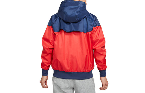 Куртка Nike Sportswear Windrunner Colorblock Sports Training hooded Woven Jacket Red, красный — фото 2
