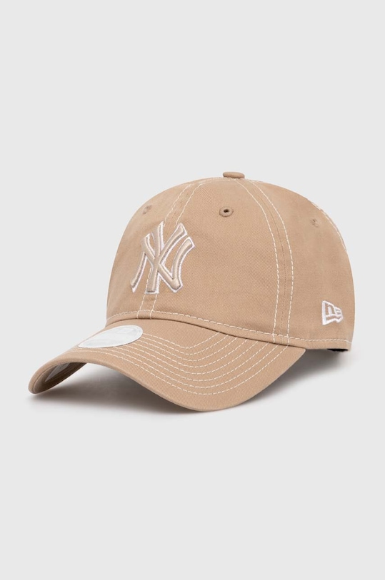 

Хлопковая бейсболка 9forty new york yankees New Era, бежевый