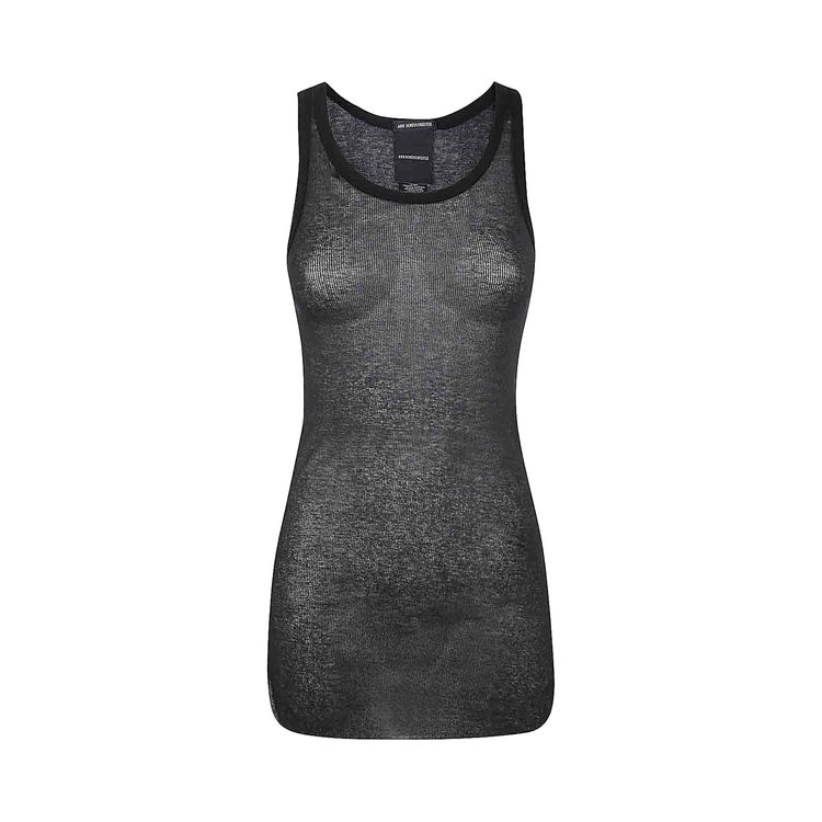 

Топ Ann Demeulemeester Mara Wrinkled Cropped Tank Top 'Black', черный
