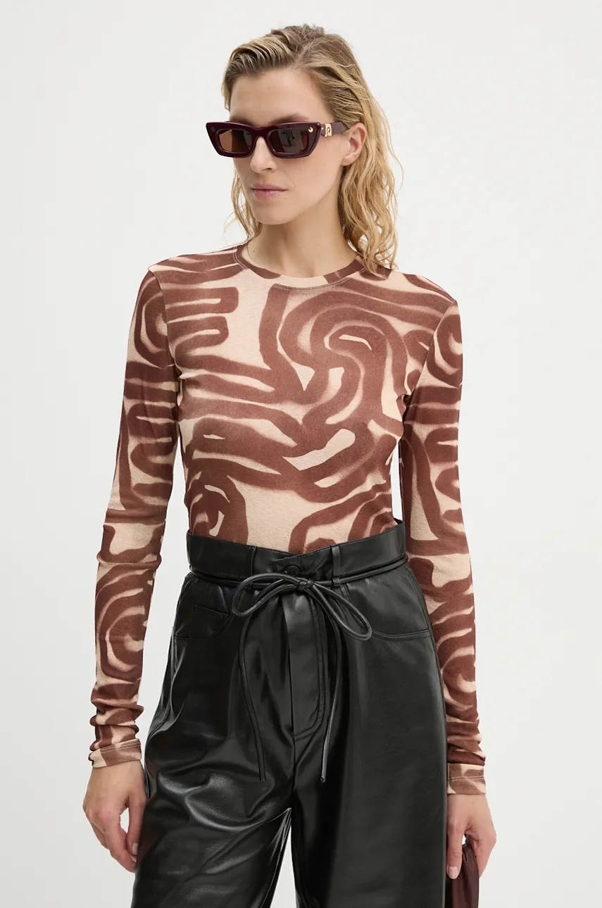 

LYMEE рубашка с длинными рукавами Nanushka, коричневый