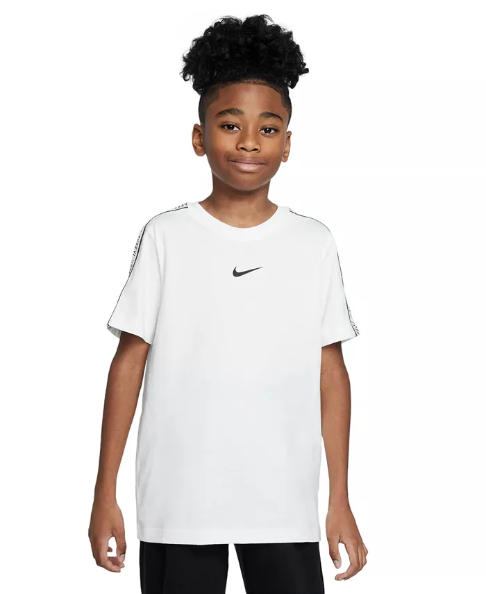 

Футболка из хлопка с графическим логотипом для больших детей Nike, белый