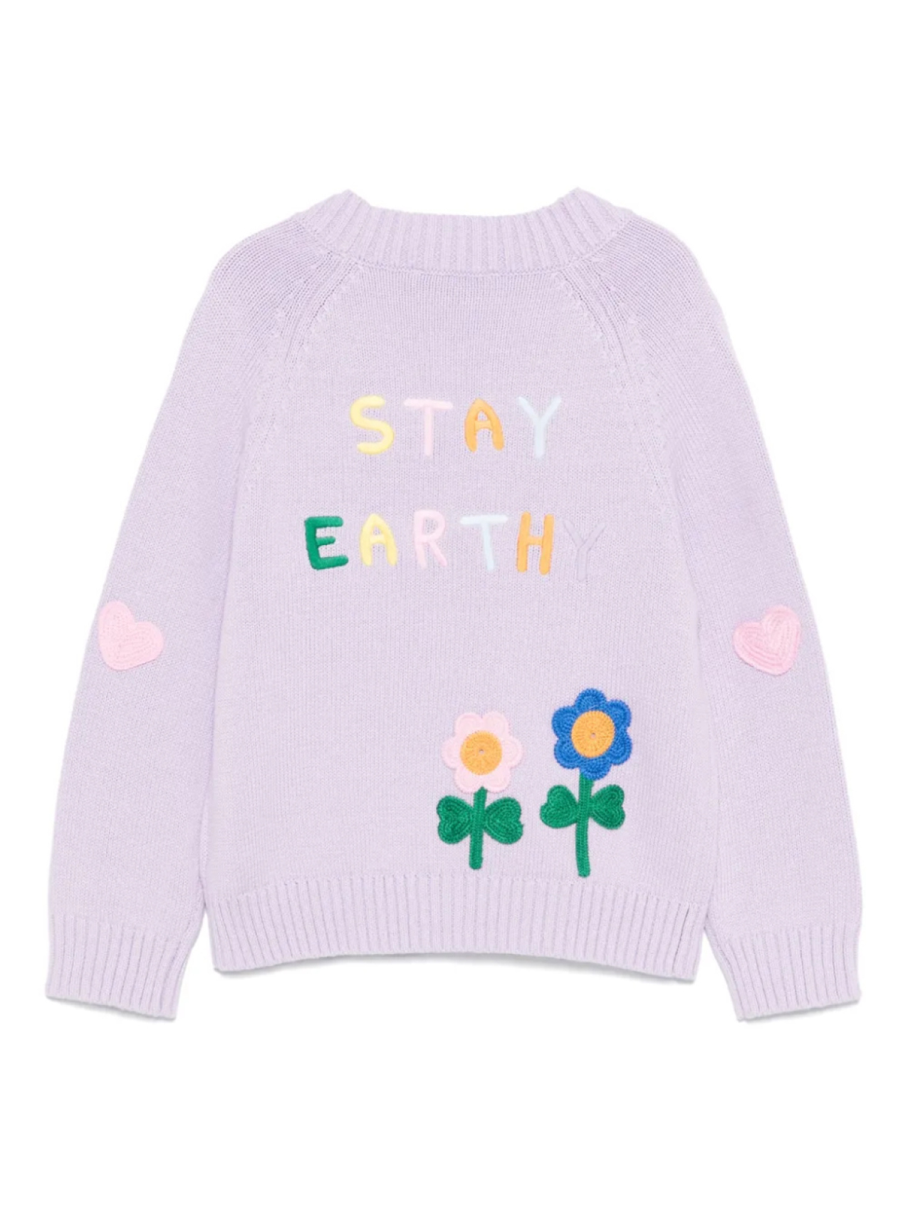 Кардиган с вышитым мотивом Stella McCartney Kids, фиолетовый — фото 2