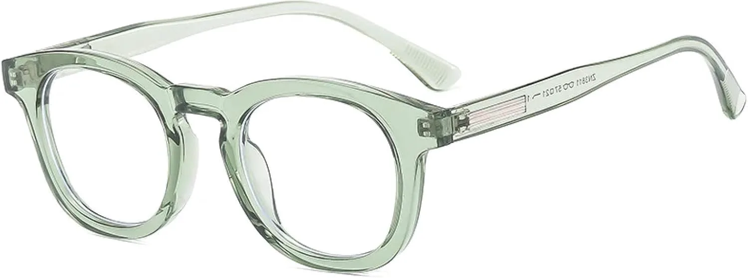 

Классические солнцезащитные очки в овальной оправе для женщин, модные мужские минималистичные ретро-очки с защитой от УФ-излучения UV400 TVTBBVV, Clear Green