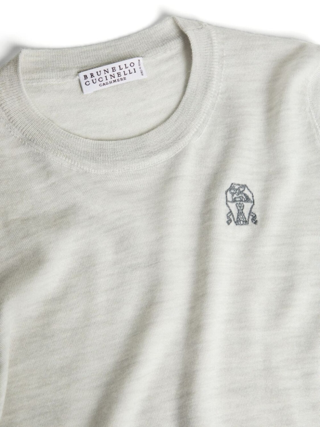 Brunello Cucinelli Kids джемпер из смеси вирджинской шерсти и кашемира, белый — фото 3