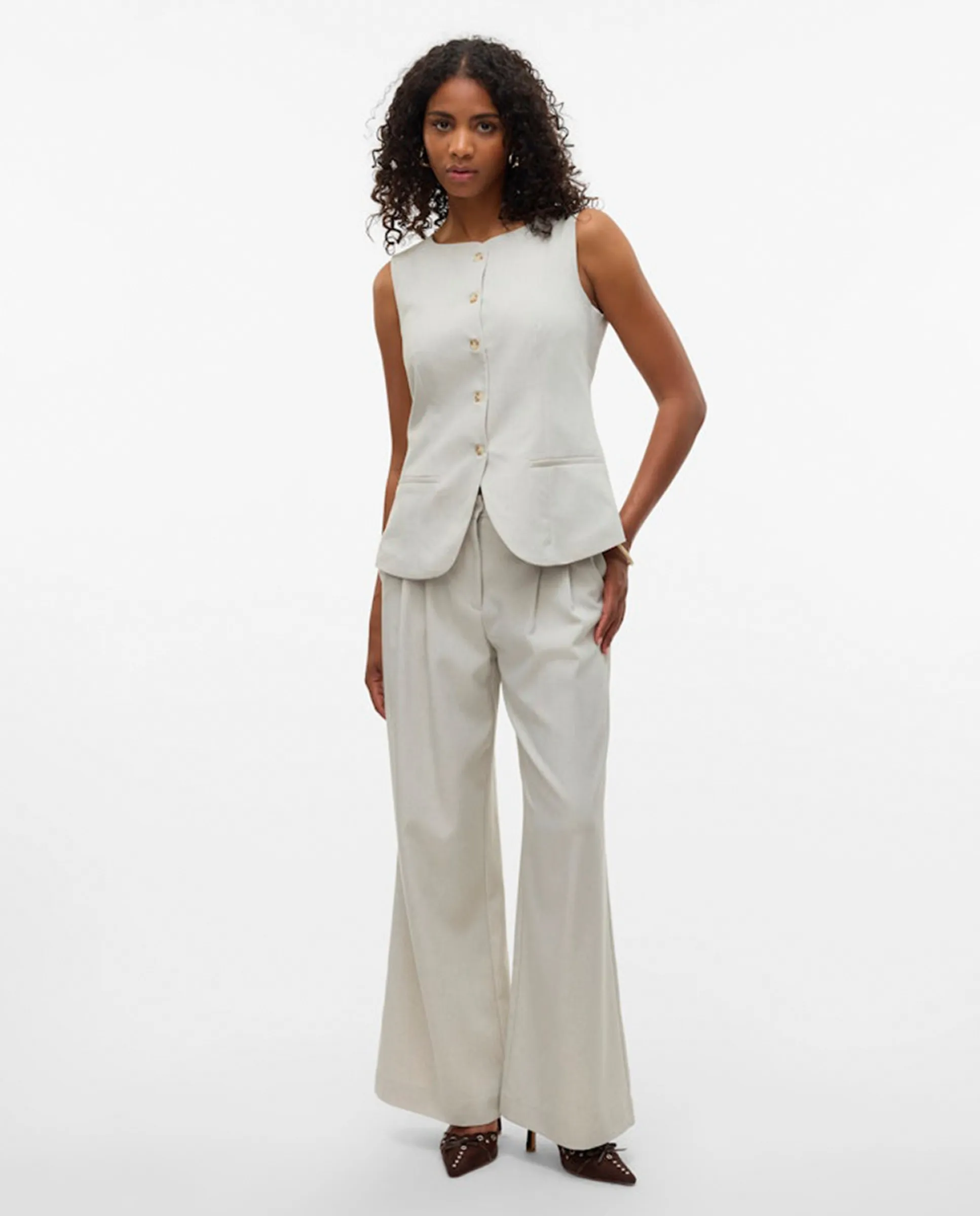 

Женские брюки с широкими штанинами Vero Moda, белый