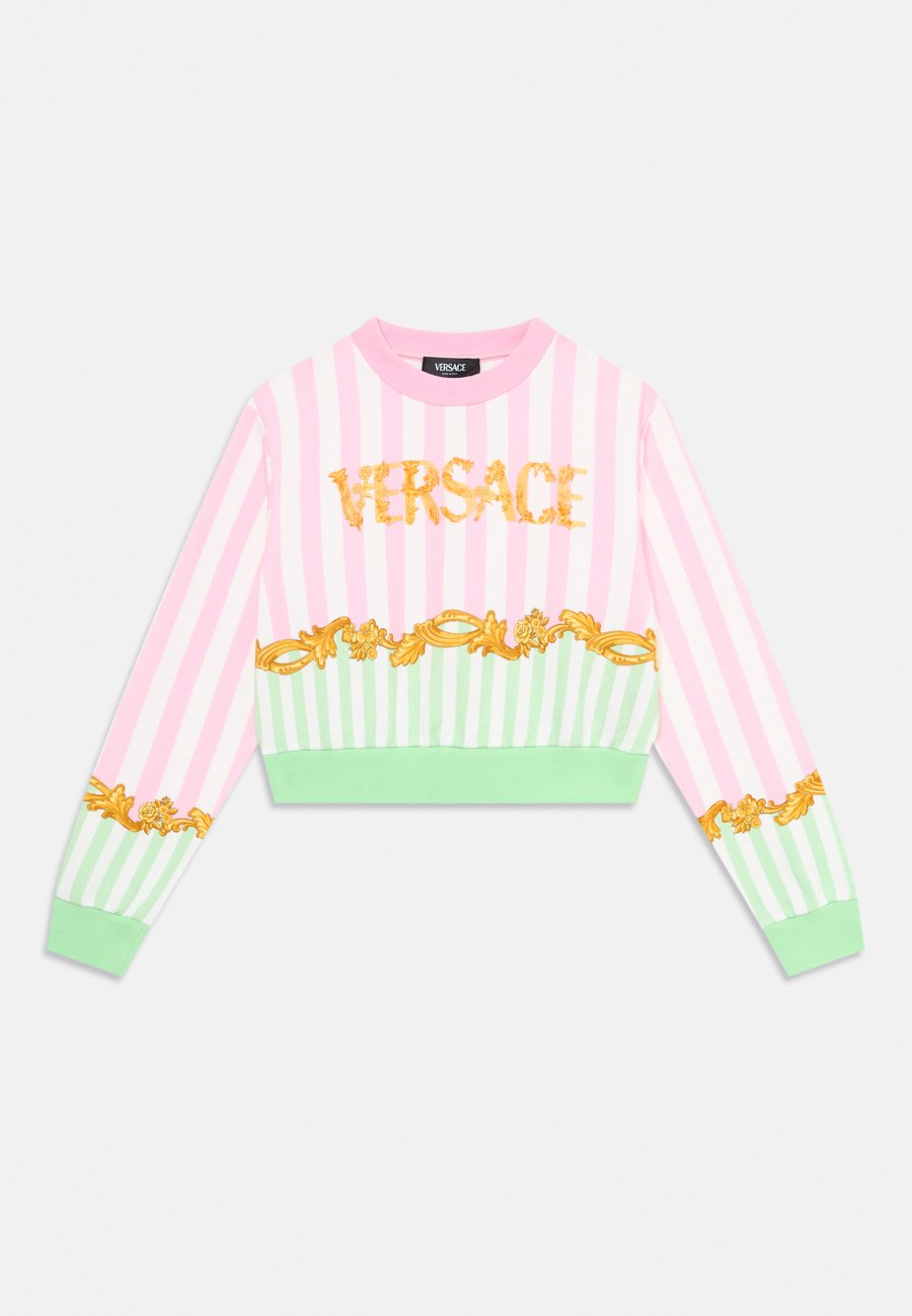 

Толстовка Versace BAROCCO LEAF FOULARD KIDS PRINT, Pastel Pink/Pastel Mint/Gold Colored/Pink