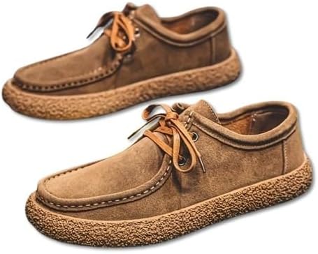 

Мужские винтажные повседневные кроссовки - легкие, всесезонные, на шнуровке, с верхом из искусственной кожи и подошвой из ПВХ, бежевые, с дышащей тканевой подкладкой для комфорта и стиля Minlaidian