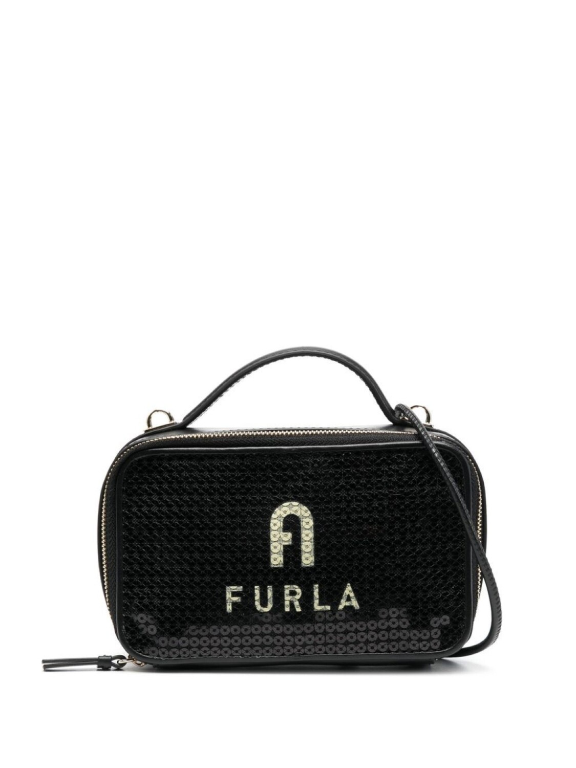 

Furla лакированная мини-сумка, черный