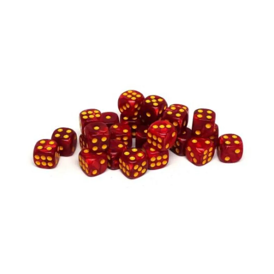 

Огненный водоворот d6 12 мм с желтым (25), Dice - 25 Piece D6 Sets (Easy Roller Dice)