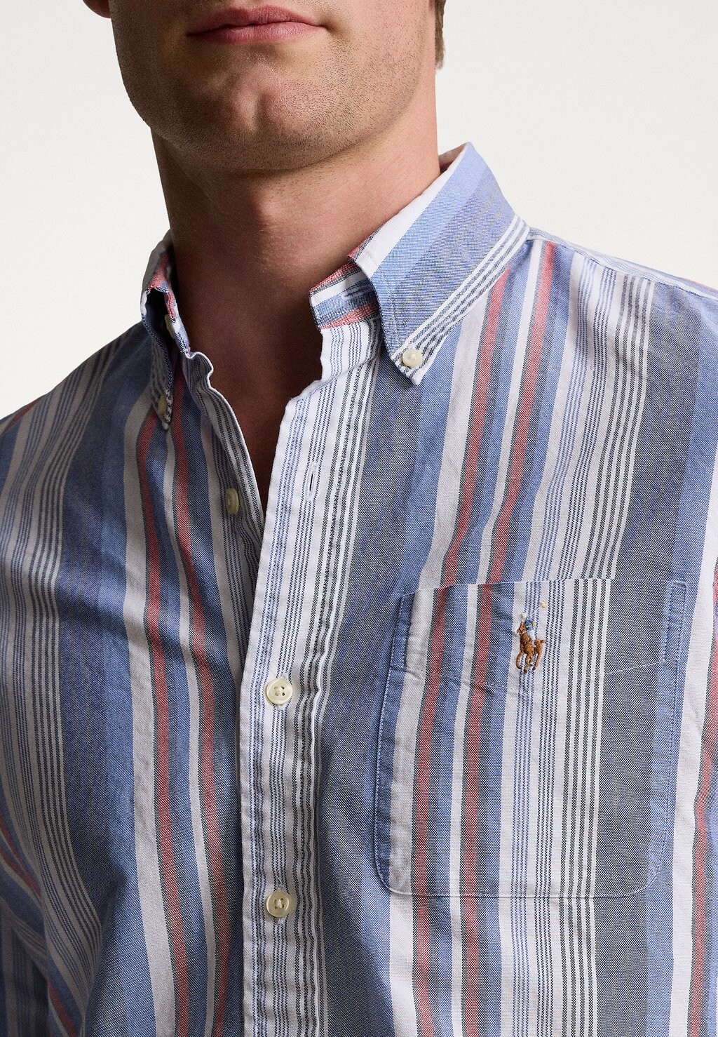 

Рубашка CUSTOM FIT STRIPED OXFORD SHIRT Ralph Lauren, разноцветный