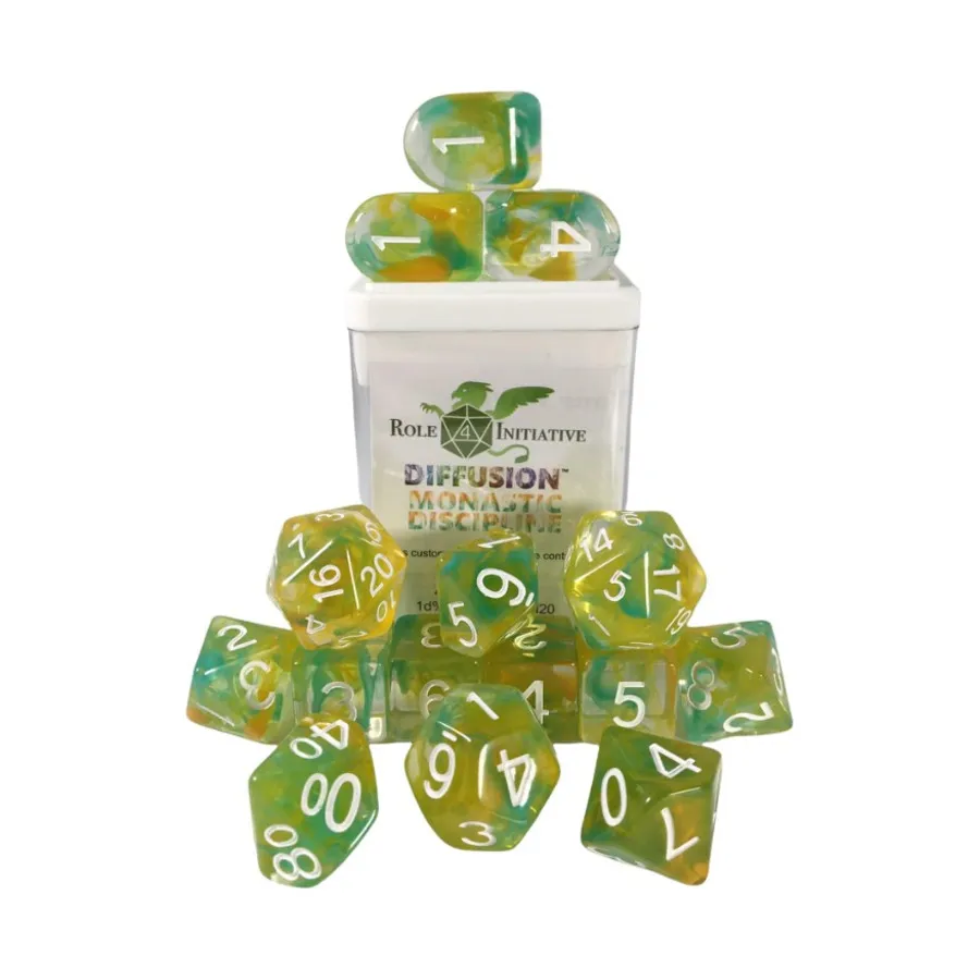 

Набор Diffusion Poly — Монастырская дисциплина с цифрами (15), Class & Creature Dice - Poly Sets