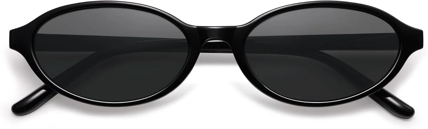 

Ретро-солнцезащитные очки в форме «кошачий глаз» овальной формы для женщин, в стиле 90-х, легкие, узкие, модные солнцезащитные очки AP3735 Appassal, C1 Black/Grey