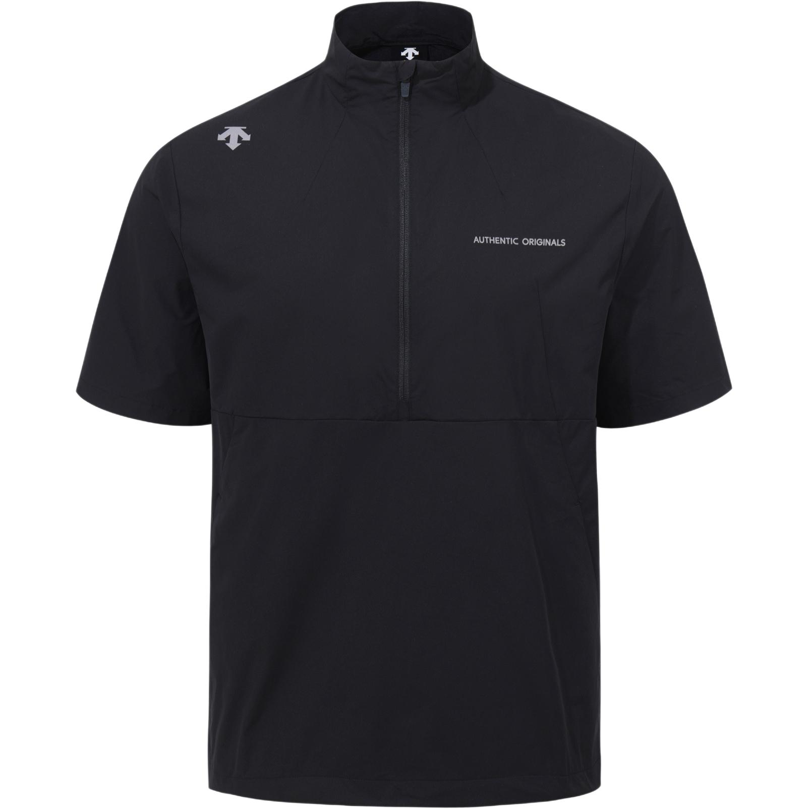 

Мужские футболки со стоячим воротником Descente, черный