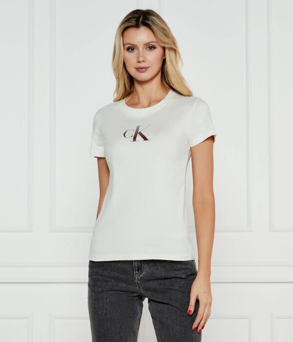 

Футболка женская Calvin Klein Jeans облегающая, экрю