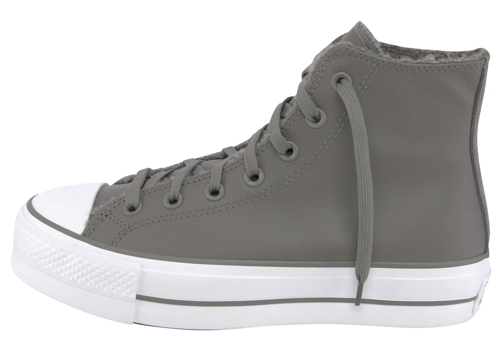 Кроссовки Converse "CHUCK TAYLOR ALL STAR LIFT PLATFORM", теплая подкладка, белый — фото 3