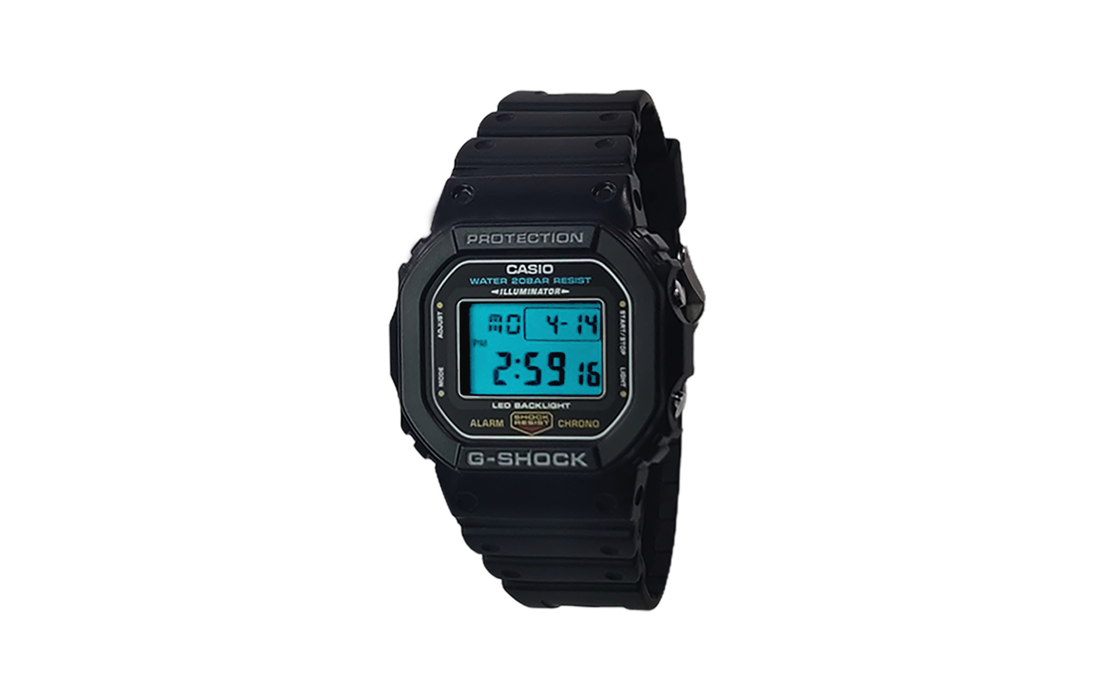 

CASIO Кварцевые часы унисекс с черным циферблатом на ремешке из смолы