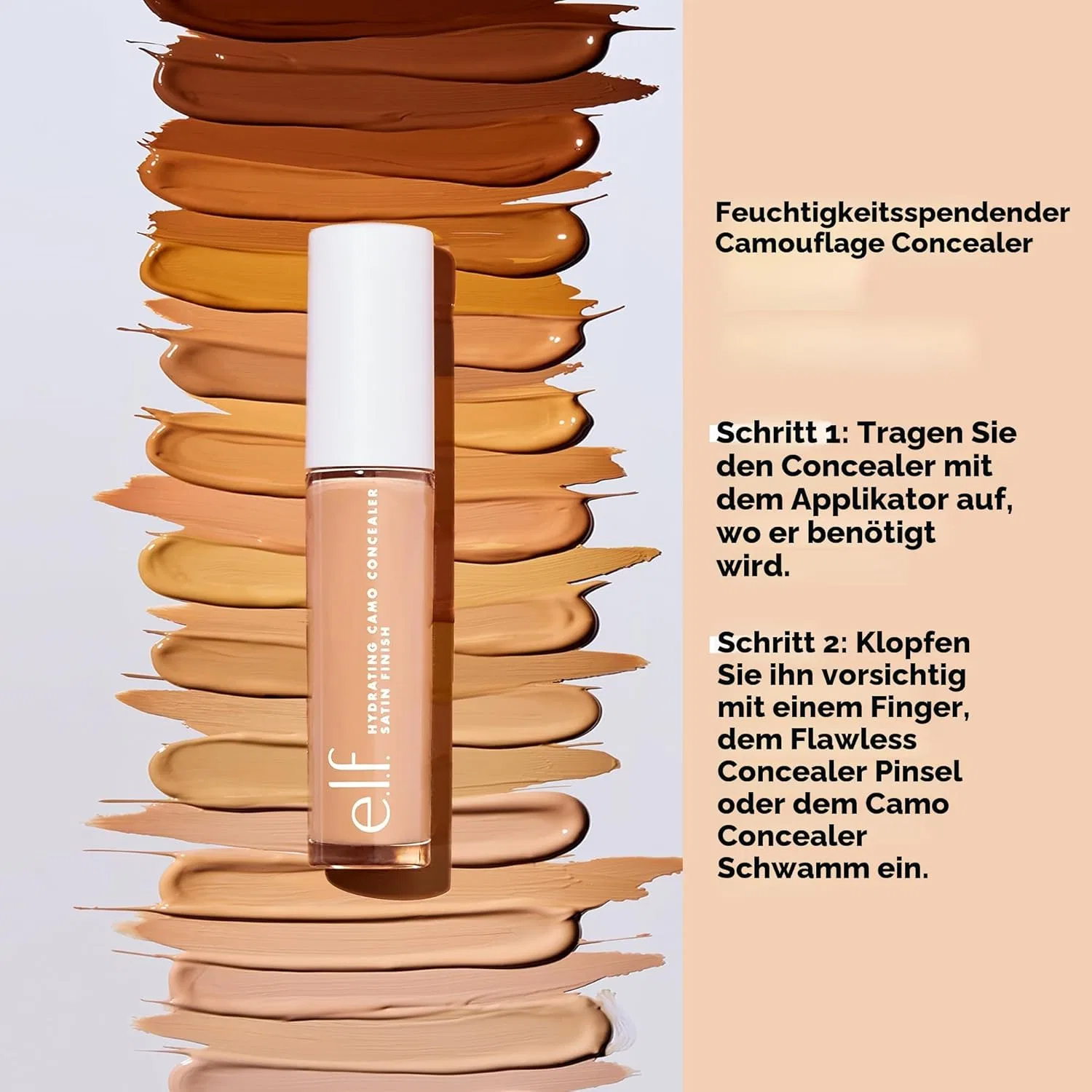 Увлажняющий консилер «Hydrating Camo Concealer» от e.l.f. E.L.F., Medium Peach — фото 3