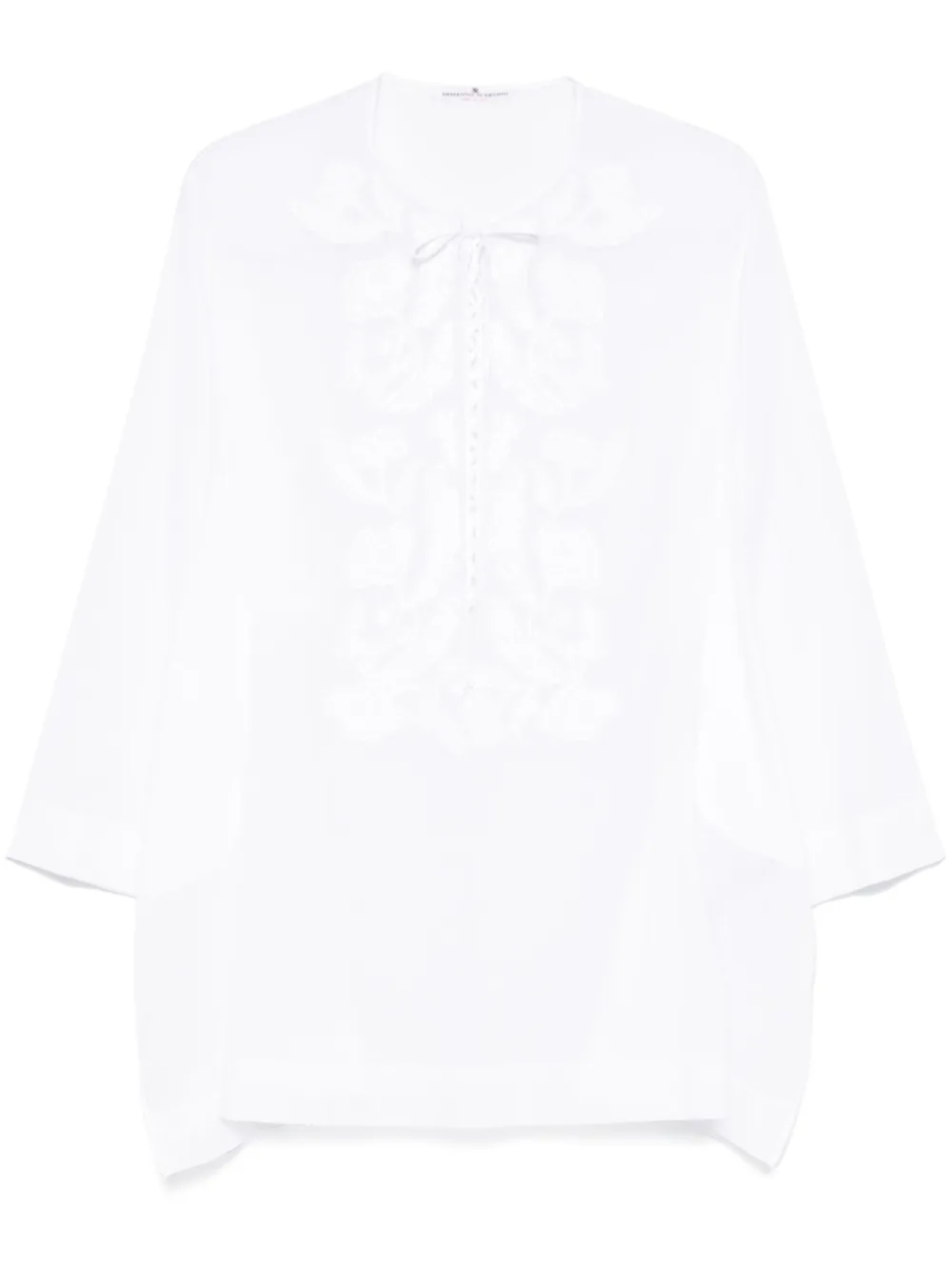 

Платье миди с нашивками Ermanno Scervino, белый