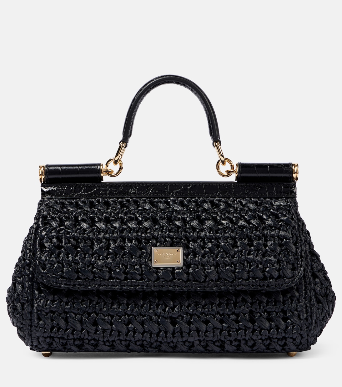 

Средняя рафия сумка-шоппер Sicily Dolce&Gabbana, Nero/ Nero/ Oro