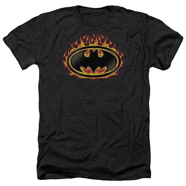 

Футболка Batman bat flames shield adult heather Licensed Character