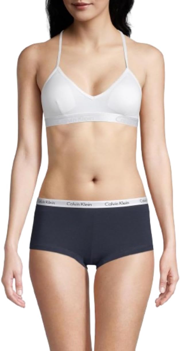 

Женский бюстгальтер-бралетт Calvin Klein Motive Cotton Lightly Linen Bralette, White