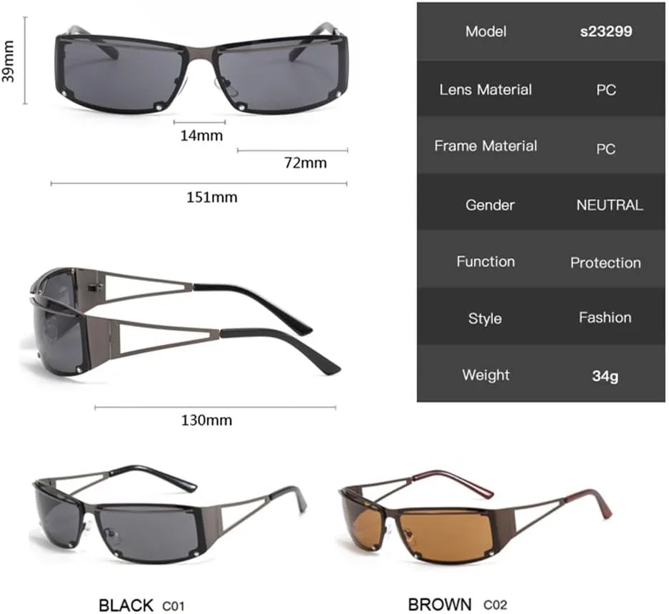 

LVTFCO Модные квадратные очки с полой оправой, солнцезащитные очки с заточкой, стильные, для уличной фотосъемки, универсальные солнцезащитные очки для женщин, Brown