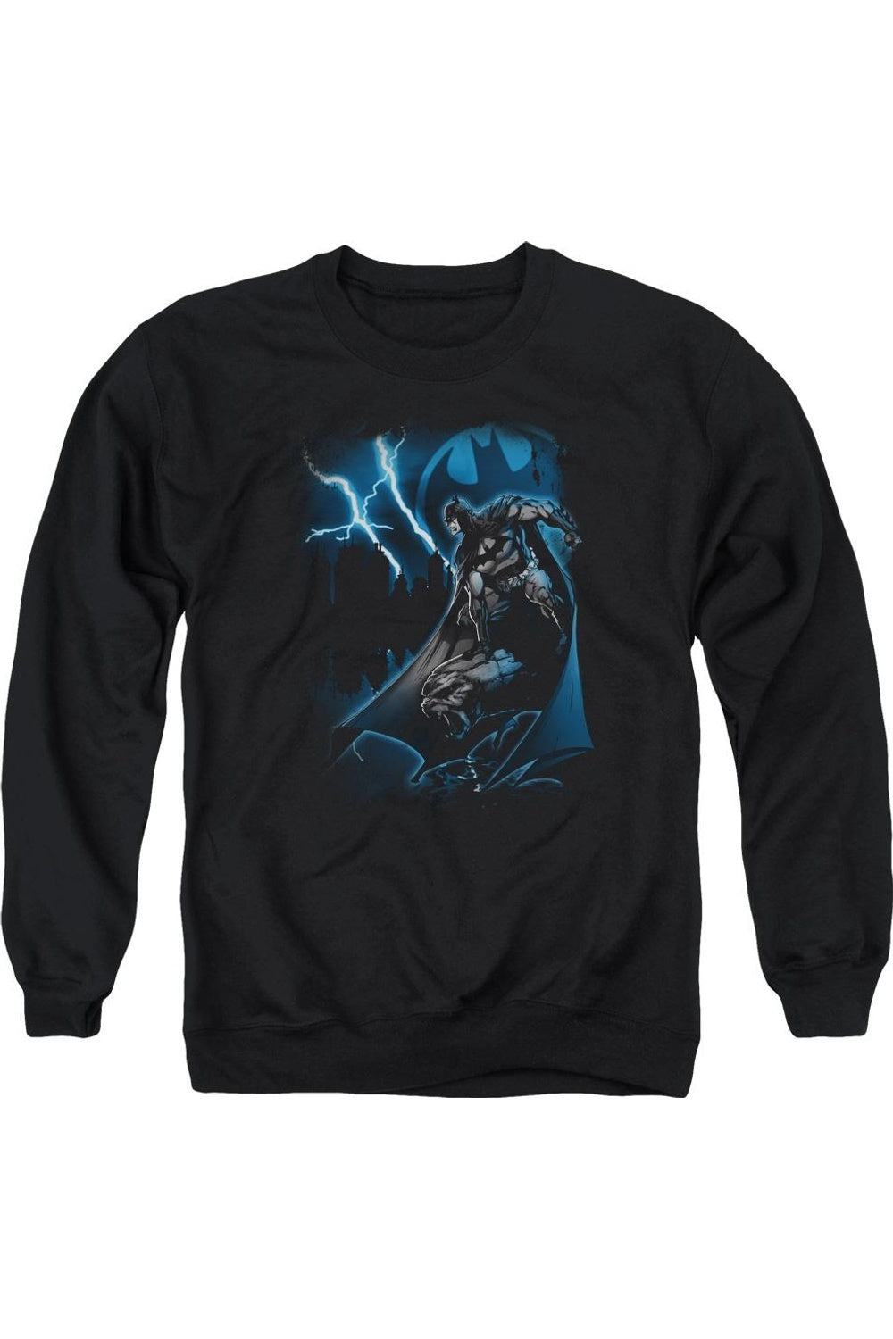 

Толстовка Batman Lightning Strikes Adult с круглым вырезом Gildan, черный