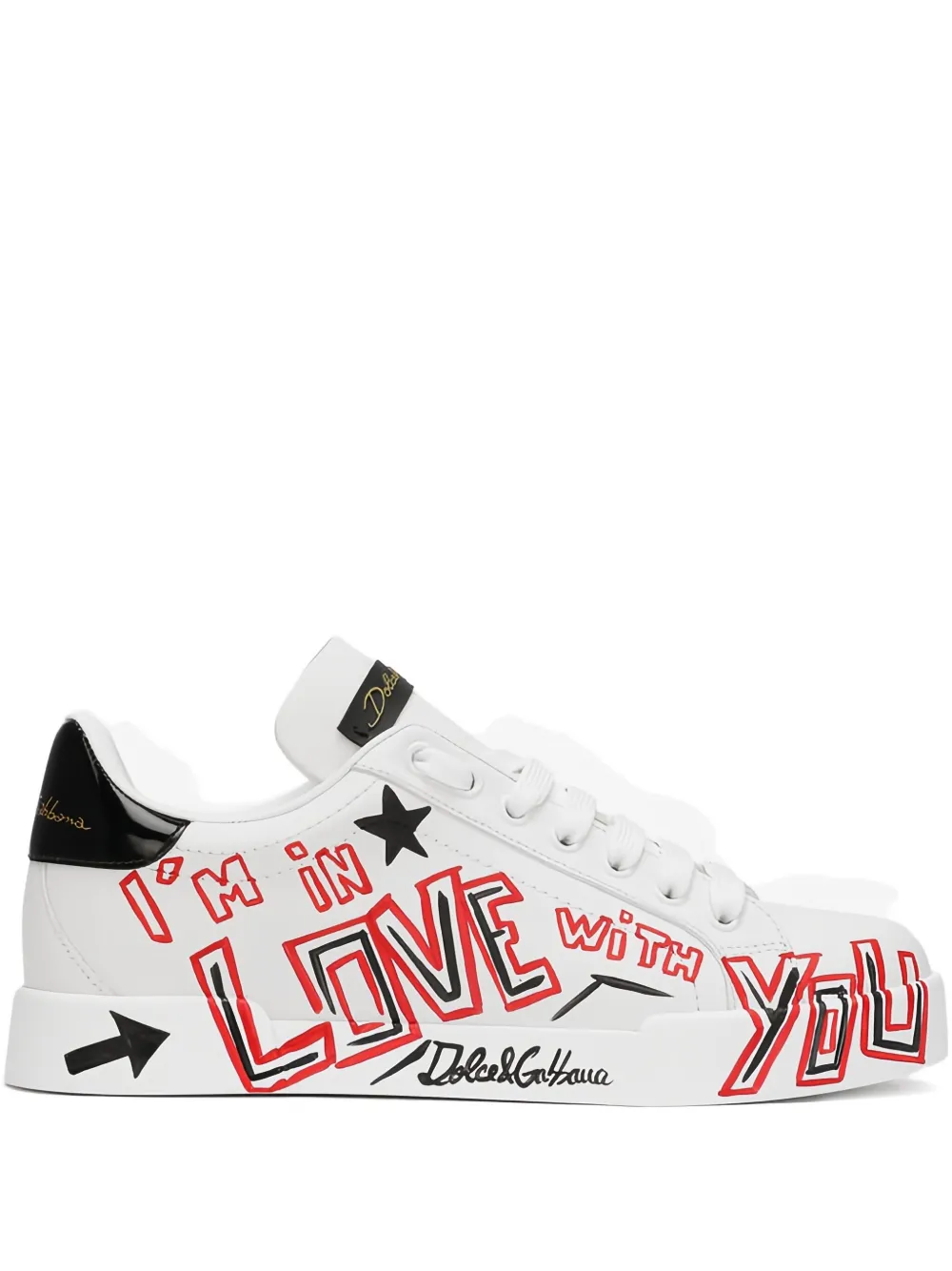 

Кроссовки Portofino Cuore DOLCE & GABBANA, белый