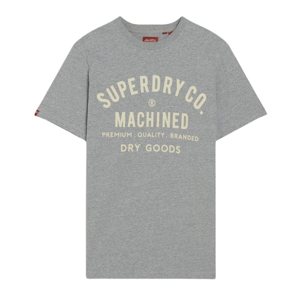 

Футболка с коротким рукавом Superdry Workwear Flock Graphic, серый