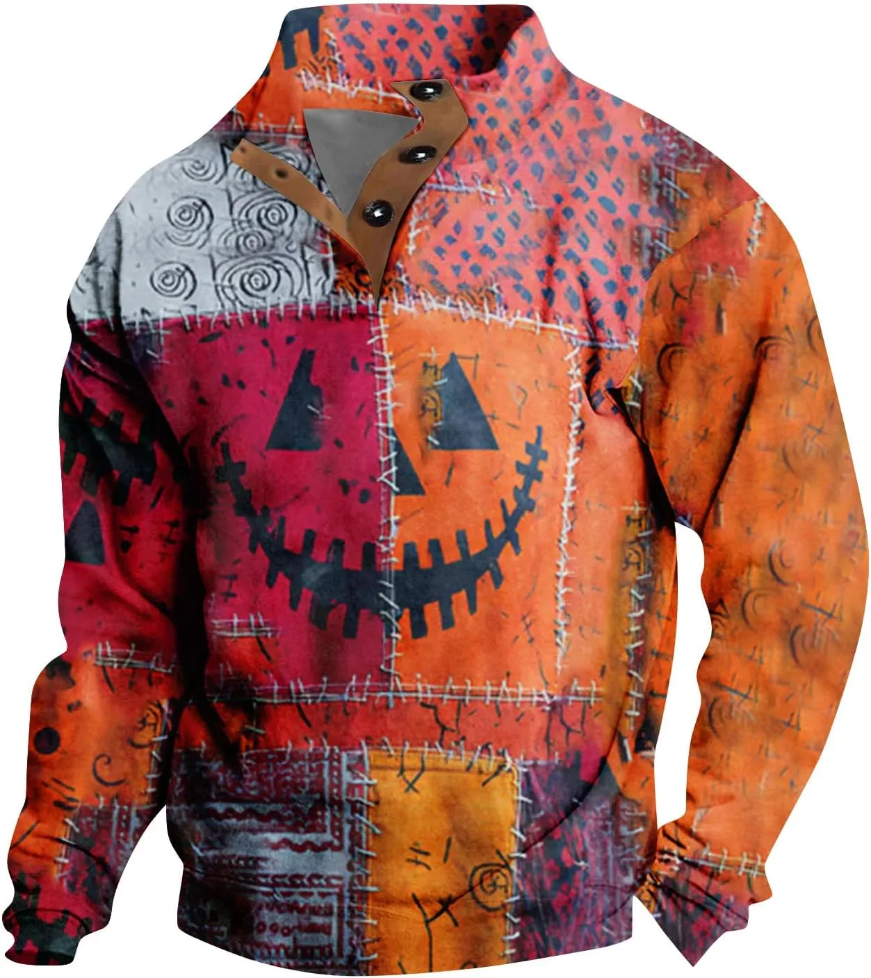 

Толстовка с принтом тыквы на Хэллоуин FQZWONG