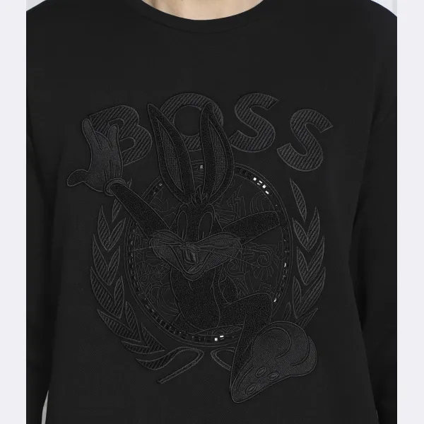 Толстовка обычного кроя Boss x Looney Tunes Salbo Lunar Boss, черный — фото 4