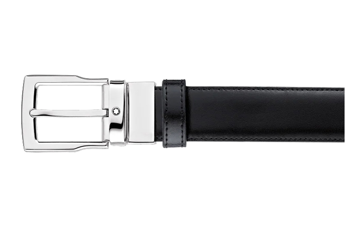 

MONTBLANC Ремень кожаный мужской черный, ширина 3 см
