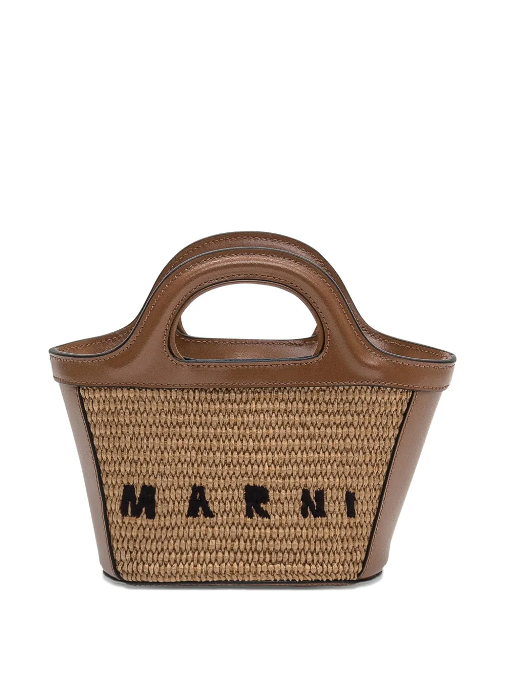 

Плетеная сумка-тоут Micro Tropicalia Marni, коричневый