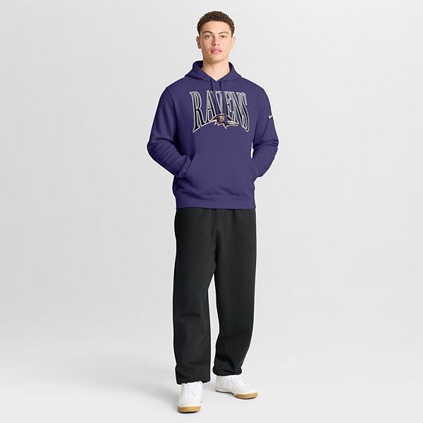 Мужская фиолетовая флисовая толстовка с капюшоном Baltimore Ravens Full Blitz Club Nike — фото 4