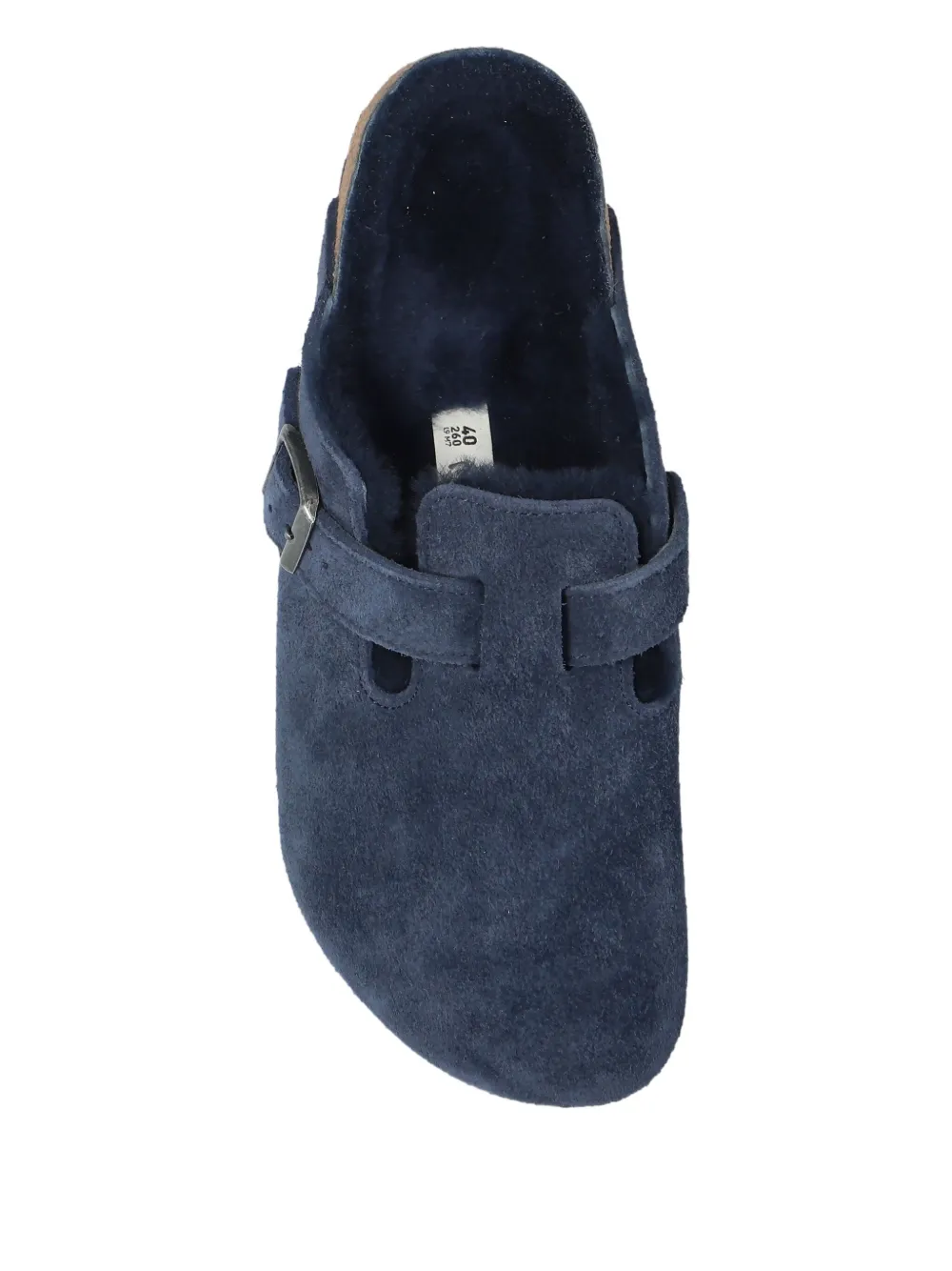 Сандалии Boston из замши с отделкой из овчины BIRKENSTOCK, синий — фото 3