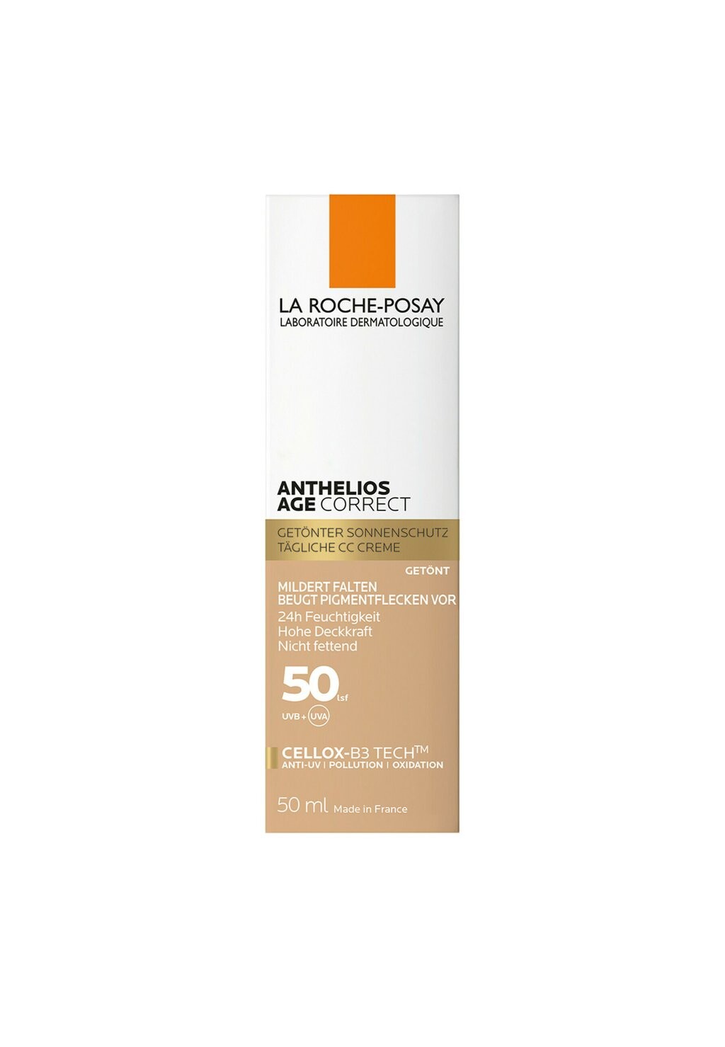 Защита от солнца SUN CARE ANTHELIOS AGE CORRECT GETÖNT LSF 50, 50ML, ANTI-AGE SON La Roche-Posay, цвет transparent — фото 2