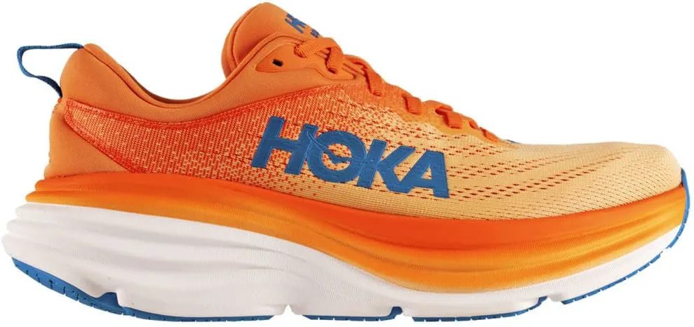 Мужские кроссовки Hoka Bondi 8 синего/бирюзового цвета, оранжевый — фото 3