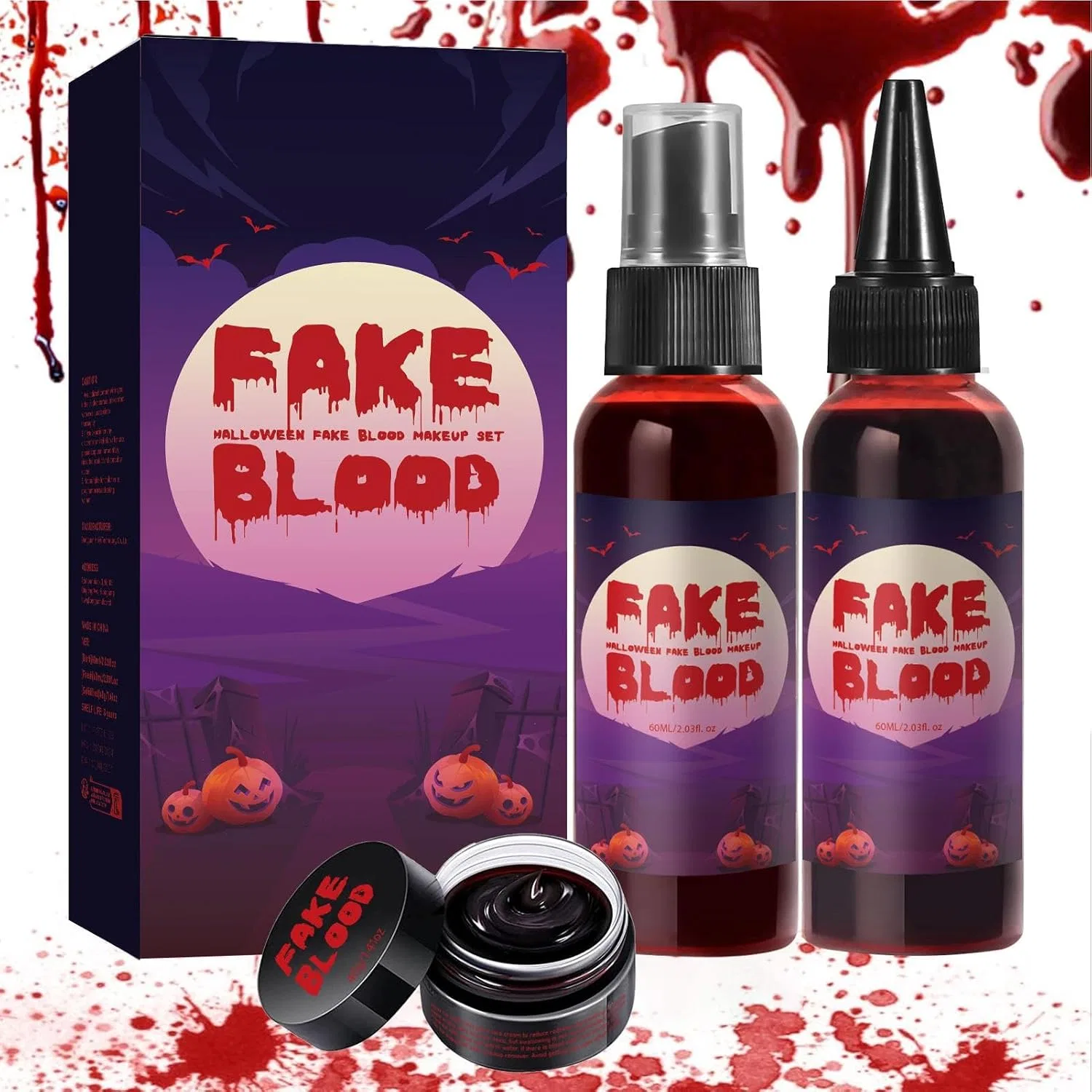 Спрей для тела Fake Blood для хэллоуинского макияжа, 160 мл, красный