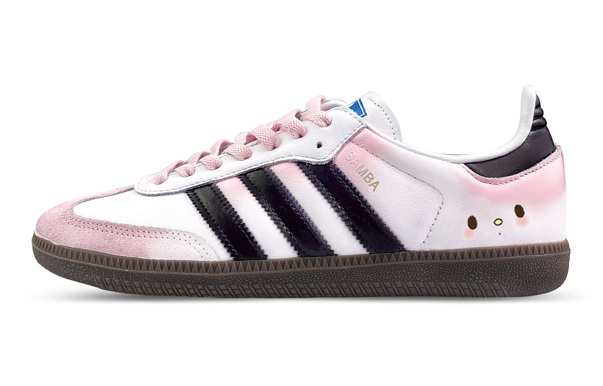 

Кроссовки adidas originals SAMBA OG Skateboarding Shoes Unisex Low-top Pink/Black, белый